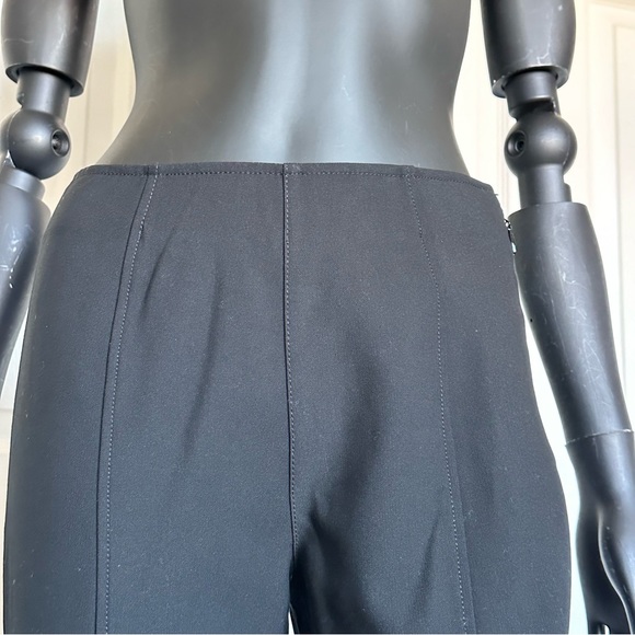NWT Cinq a Sept Slit Pants Black Mina Stretch Zipper Side Cropped Size 2 $325 - Picture 10 of 15